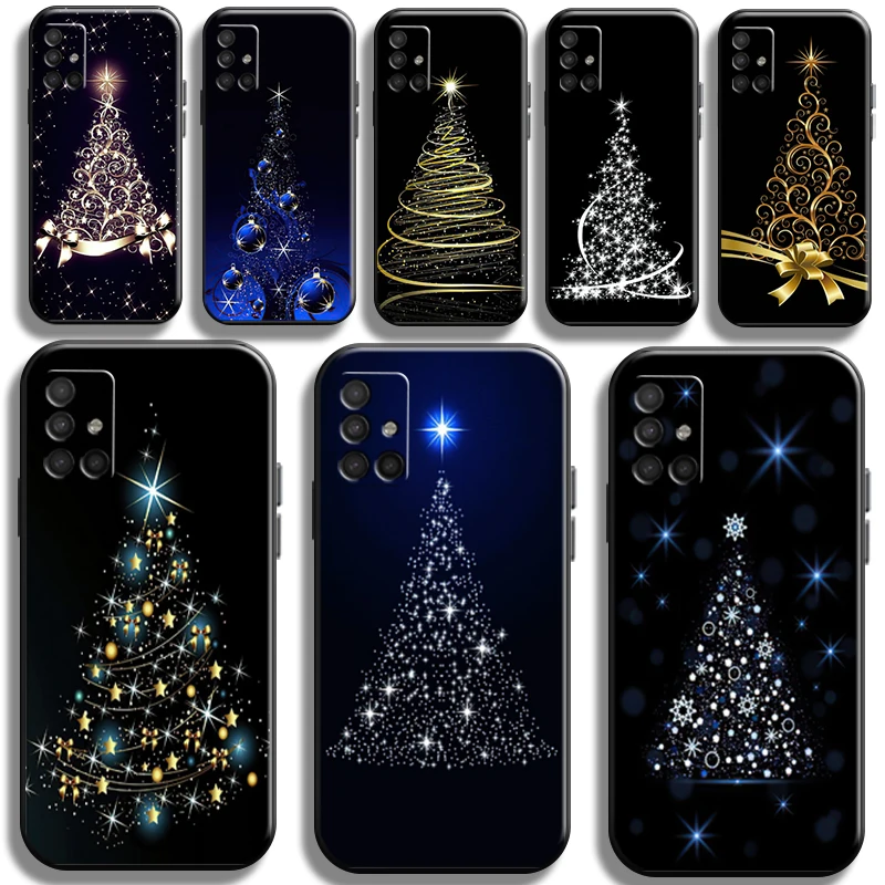 

Merry Christmas Tree Deer For Samsung Galaxy A51 A51 5G Phone Case Shell Carcasa Black Soft Shockproof Back Funda Cases