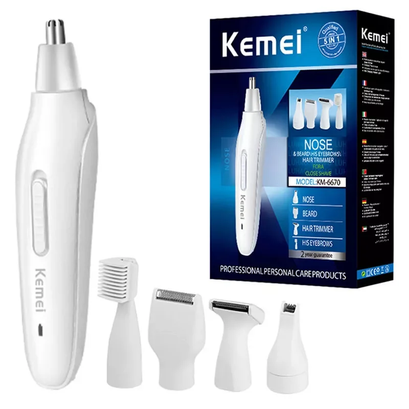 

Kemei all in one rechargeable electric hair trimmer for men grooming kit beard trimer facial eyebrow trimmer nose ear shaver