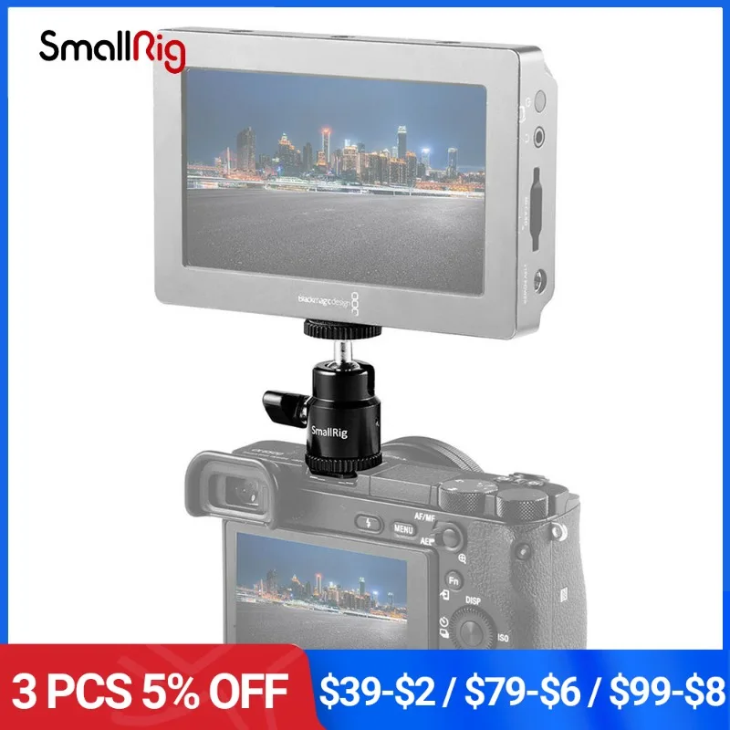 

SmallRig Universal Cold Shoe to 1/4" Threaded Adapter for LED Video Light Microphone Quick Release Cold Shoe Mount -761