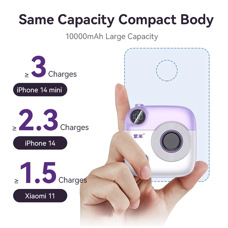 Zime 10000mAh Mini Magnetic Power Bank 20W Fast Charging Wireless Powerbank for iPhone14 13 Pro Xiaomi Portable External Battery