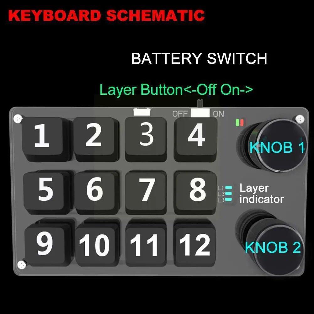 

Bluetooth-comptiable Usb Custom Keyboard Volume Button Knob Programming Macro Gaming For Keypad Mechanical Keyboa E5j7