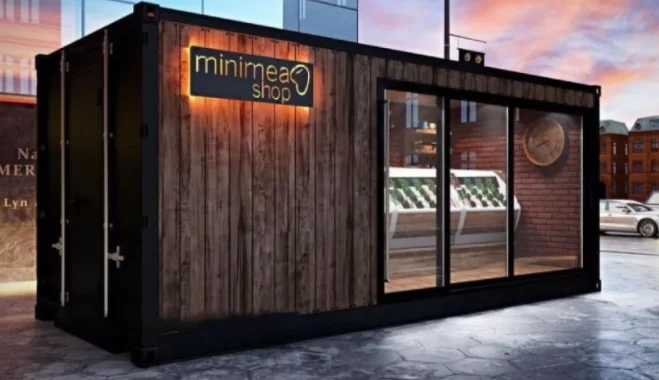 

40FT 20FT Prefab Container Sunroom Houses, Green Modular Tiny Box Shopping Booth, Mobile Prefab Glass Container House