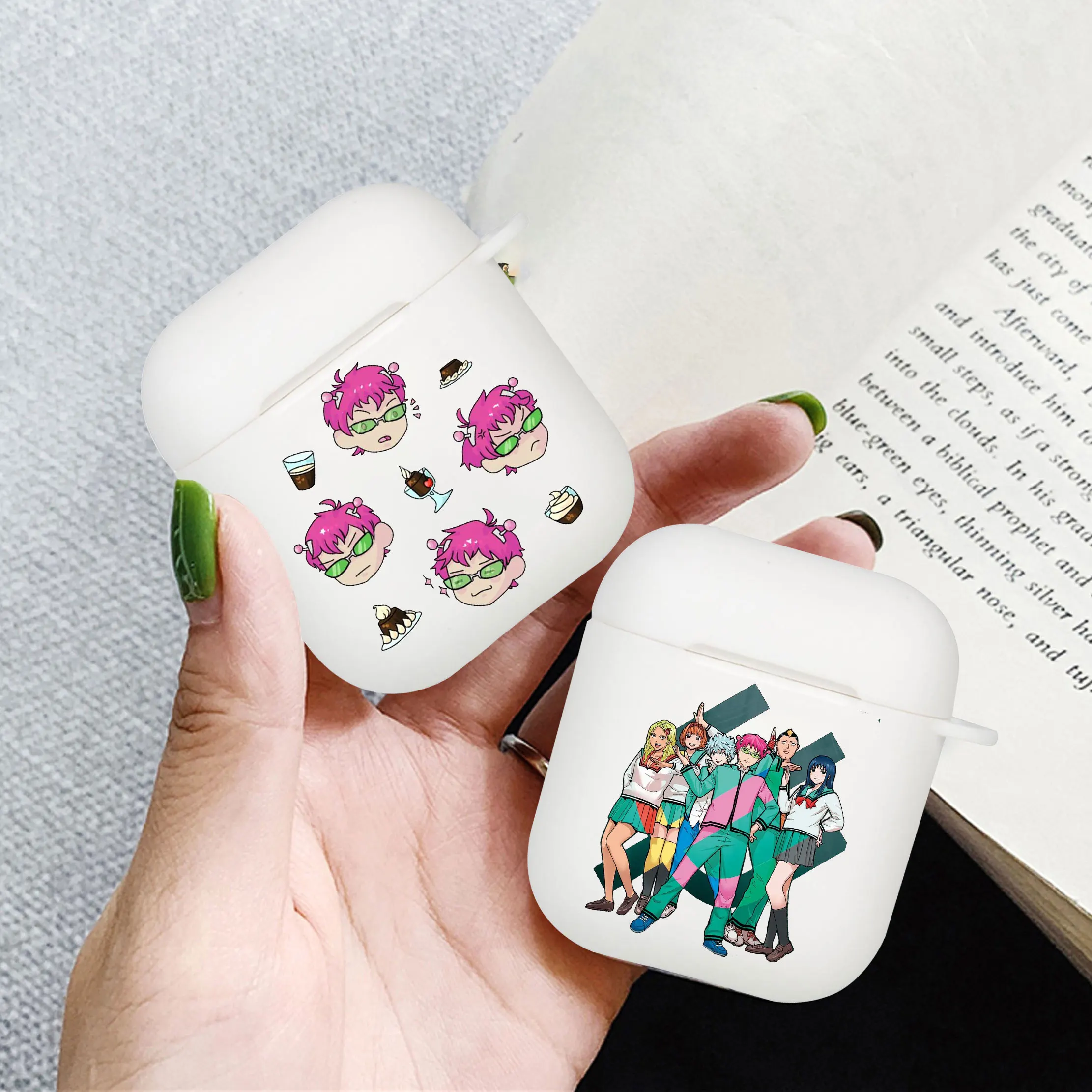 

Cute anime the disastrous life of saiki k Earphone Case For AirPods 12 3 Pro Luxury White wireless Bluetooth headphone Soft case