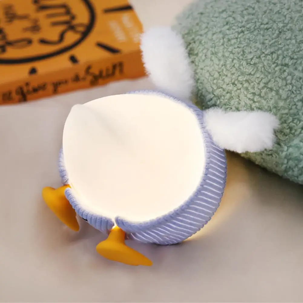 

Cute Duck Led Night Light Stand Silicone For Baby Children Kid Bedroom Bedside Table Lamp Mobile Phone Bracket Decoration Lights