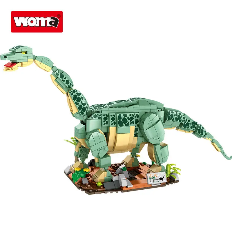 

WOMA Jurassic World C0447 Tyrannosaurus Triceratops Building Kits Blocks Bricks Dinosaurs Park figures Raptor Toys kids gifts