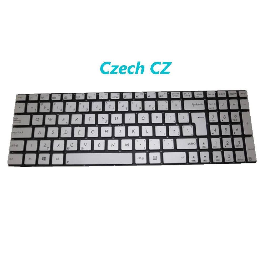Клавиатура CZ\JP\SW\TR\UK для ASUS G550J G550JK G550JX GL550J GL550JK GL550JX серебристая без рамки с подсветкой (art.: 3920d32202eed) - 3920d32202eed
