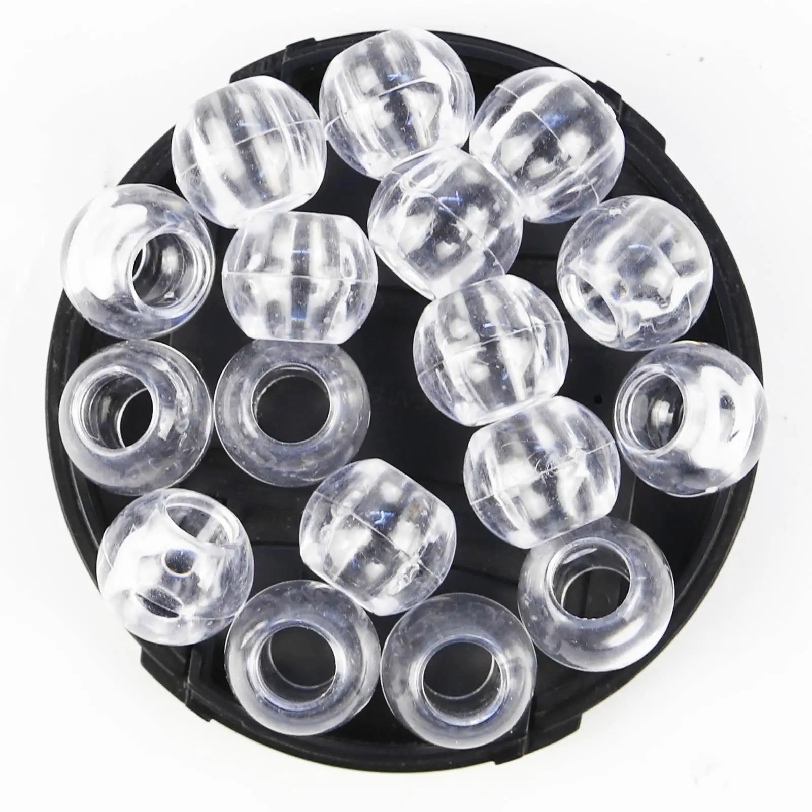 

100x Dreadlock Beads 16mm Dia, Big Hole Hair Extension Beads for Dreadlock Wig Salon
