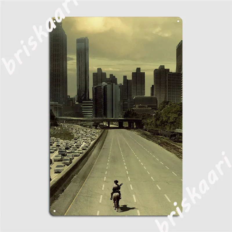 

Ходячие мертвецы, металлический знак, кинотеатр, гараж, вечеринка, персонализированная живопись Decor, оловянные плакаты