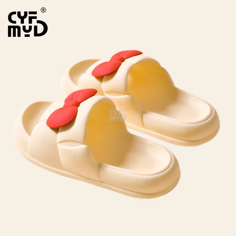 Women's Bowknot Slippers for Home Lovely Cute Beautiful Slides Soft Indoor Summer Shoe Comfortable 2023 EVA Slipper Non-slip