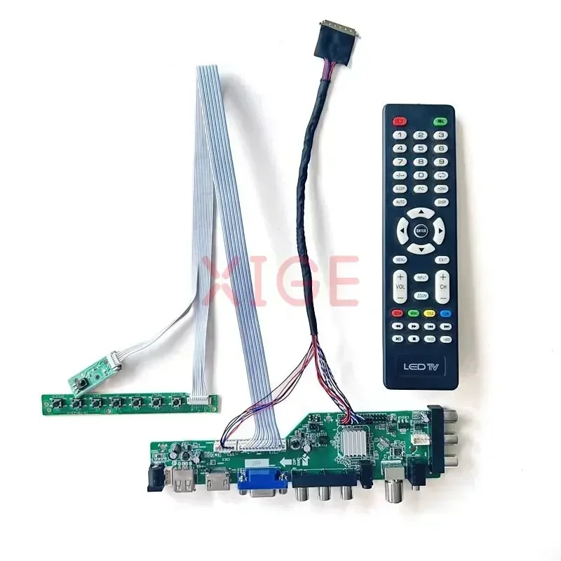 Плата драйвера для планшетов компьютеров 14 дюймов LVDS 40 Pin DVB-T C USB DHMI VGA AV 1366x768