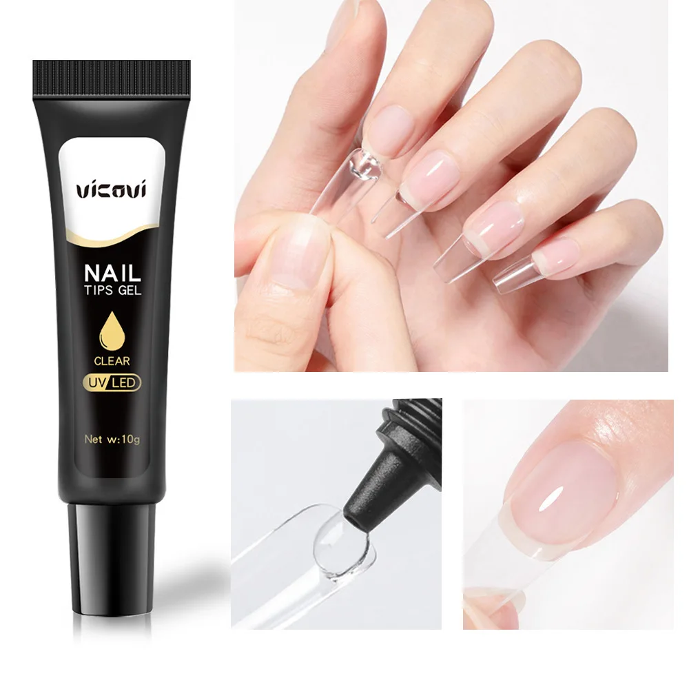 

UV/LED Nail Tips Glue Gel for False Nails UV Strong Ahesive Solid Tube Nail Tip Glue Gel Polish Bonder Manicure Supplies