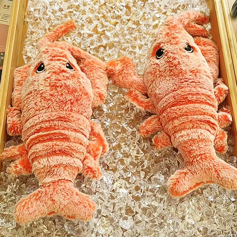 

Pet Electric Jumping Cat Toy Shrimp Moving Simulation Lobster Dancing Plush Toys for Pet Dog Cats Stuffed Animal Interactive Toy