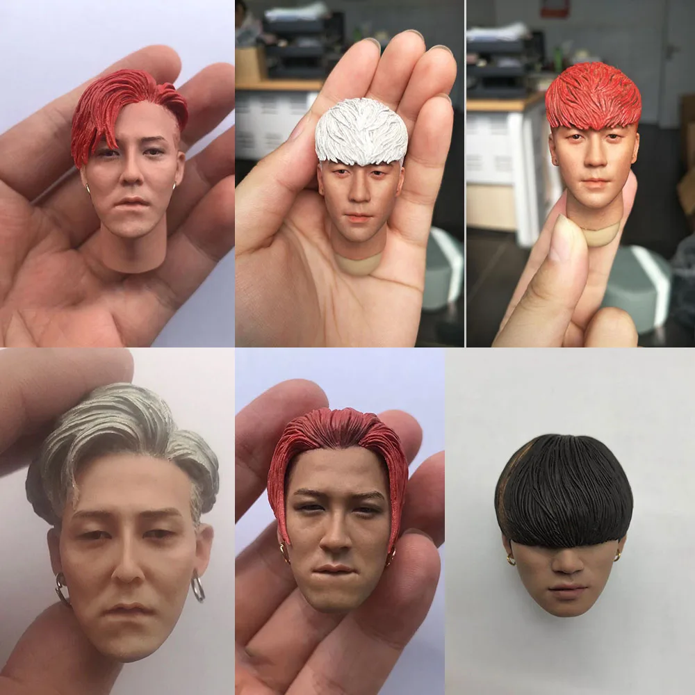 

1/6 Scale BIGBANG Men's Team Male Korea Star G-DRAGON Head Sculpt Carving Model For 12 inch TBLeague Male Figure body