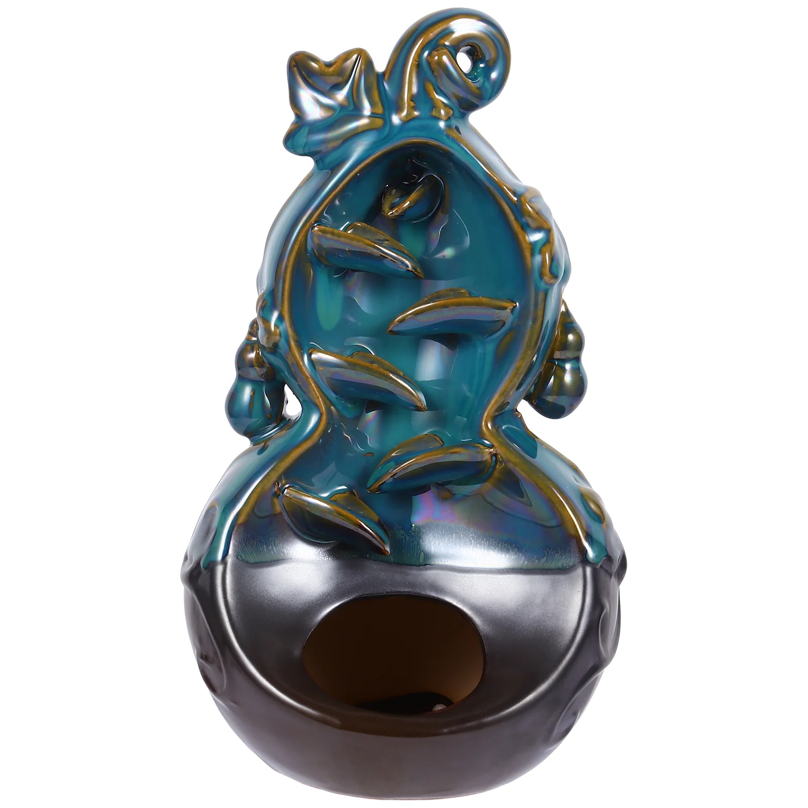 

Ceramics Backflow Waterfall Incense Burner Holder Gourd Shape Incense Burner
