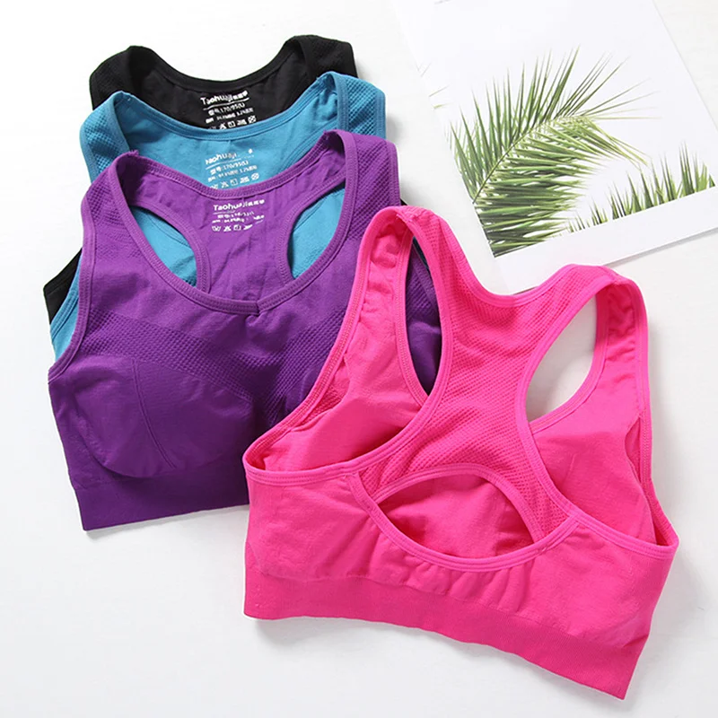 

Women Sports Bra Top Push Up Fitness Yoga Bra Underwear Sport Tops For Women Breathable Running Vest Gym Wear