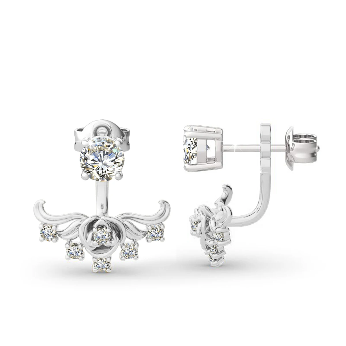 

Unique Designers Drop Earrings 925 Sterling Silver 0.5ct Moissanite Earrings for Women Trendy BIirthday Anniversary Fine Jewelry