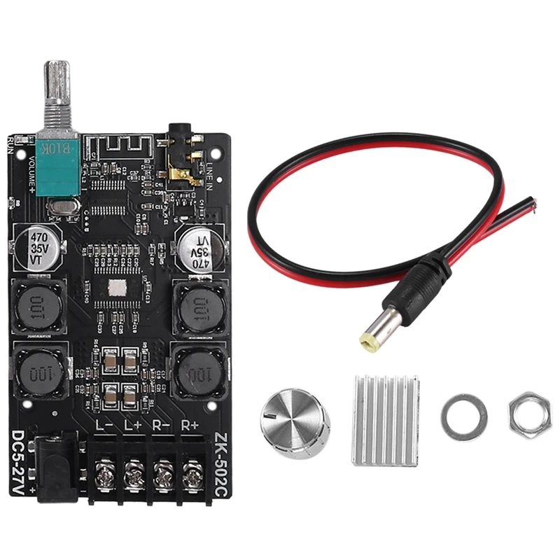 

ZK-502C HIFI стерео Bluetooth 5,0 TPA3116 плата цифрового усилителя мощности TPA3116D2 50WX2 без корпуса