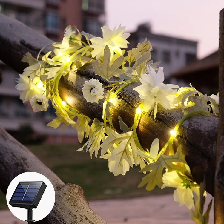 

Sunflower Fairy Lights Solar Lights Maple Leaf Waterproof Outdoor Garland 10m 100LED Solar Lamp Christmas for Garden Decoration