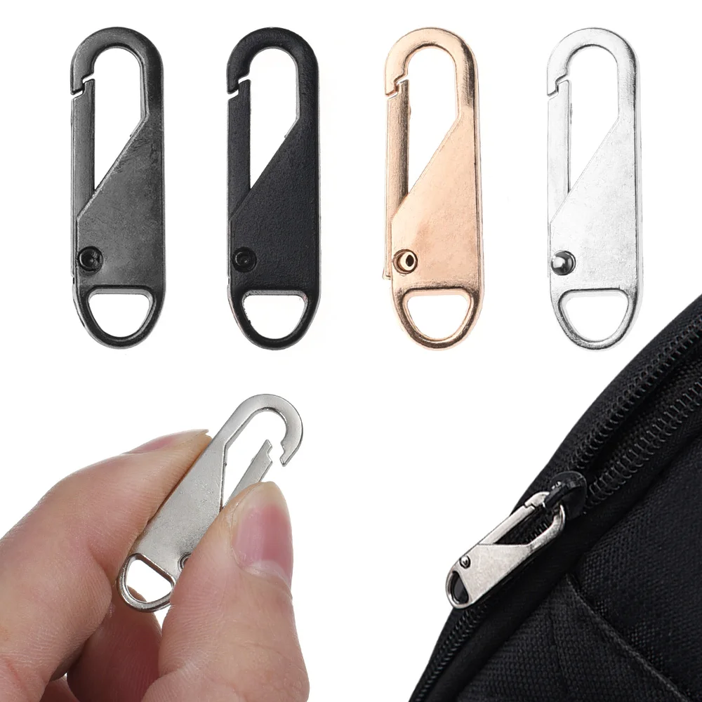 5pcs Detachable Zipper Puller Universal Replacement Metal Zipper Head Repair Kits Luggage Purses Handbags Clothes Zipper Slider images - 6