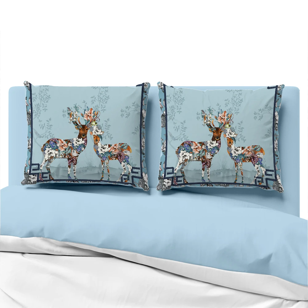 

Luxury Pillow cover for sofa Decorative pillow case Bedding Pillowcase Pillowcovers 50x70 50x75 50x80 tropic deer