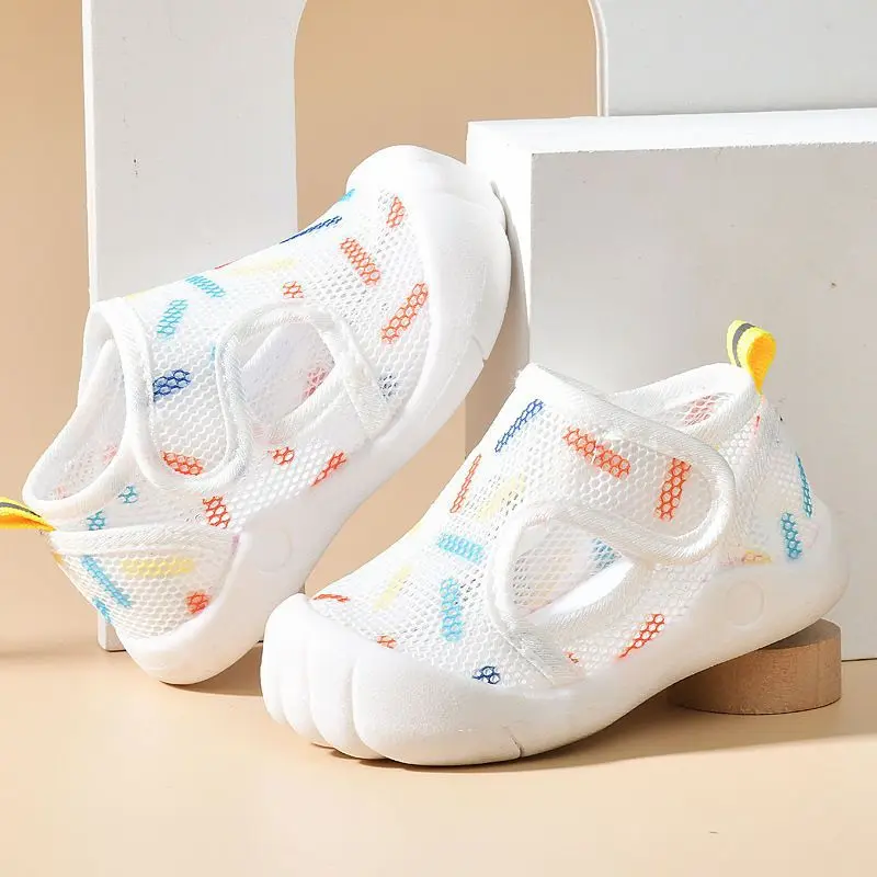 Summer Breathable Air Mesh Kids Sandals 1-4T Baby Unisex Casual Shoes Anti-slip Soft Sole First Walkers Infant Lightweight Shoes