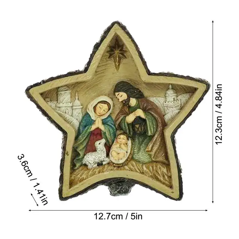 Набор для сцены Рождества Христова настольная декорация со звездами из смолы с