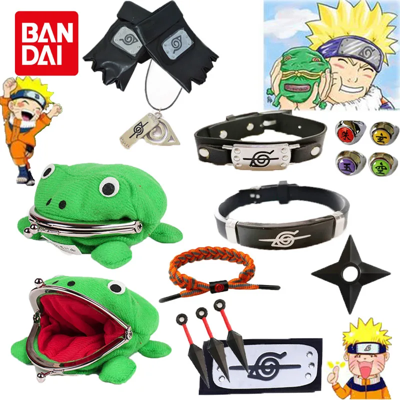 Naruto Anime Frog Wallet Uzumaki NARUTO Coin Purses Plush Manga Cosplay Accessories Kawaii Mini Purse Bag Kids Birthday Toy Gift