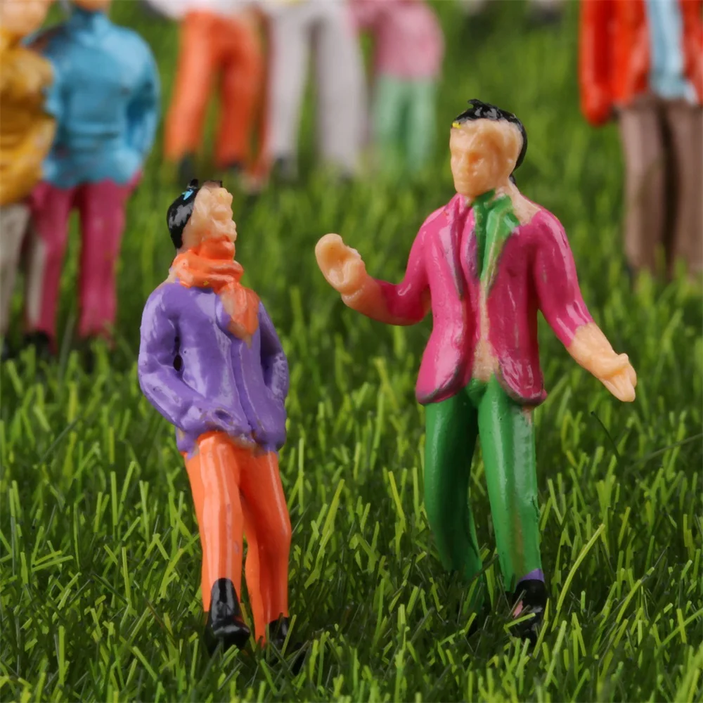 10 шт/25 шт 1:87 Пластик модели железнодорожного Досуг роспись смешанные фигуры/люди