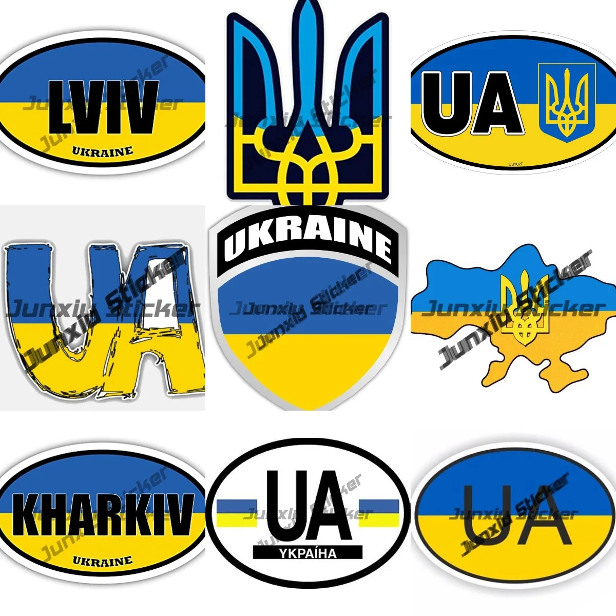 

Coat of Arms of Ukraine Car Sticker Map Decal Ukrainian National Emblem Decals Car Stickers Ukraine Flag Trident Car Accessories