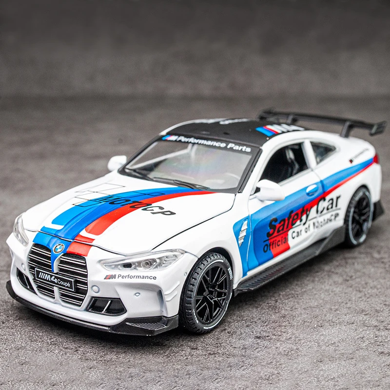 

1:32 Diecast Alloy BMW M4 IM Coupe GT3 Le Mans Racing Car Free Wheeling High Light Sport Racing Car Model Toy For Kids