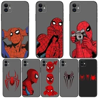 marvel spiderman matte phone cases for iphone 13 pro max case 12 11 pro max 8 plus 7plus 6s xr x xs 6 mini se mobile cell