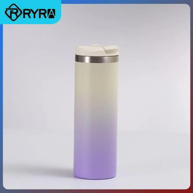 

Thermal Water Bottle Stainless Steel Gradient Thermos Bottle Cute For Water Tea Coffee Straight Cup Drinking Supplies Vacuum Cup