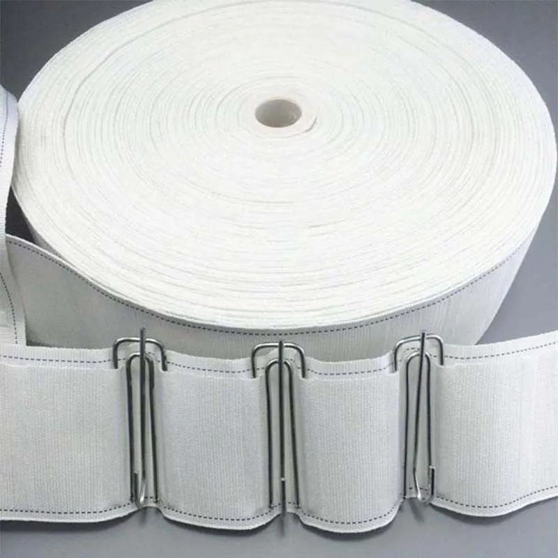 10M Curtain Pleat Belt Punching Hook Cloth Cotton Blend Pinch Pleat Tape White Curtain Accessories DIY Pull Pleated Cloth Belt