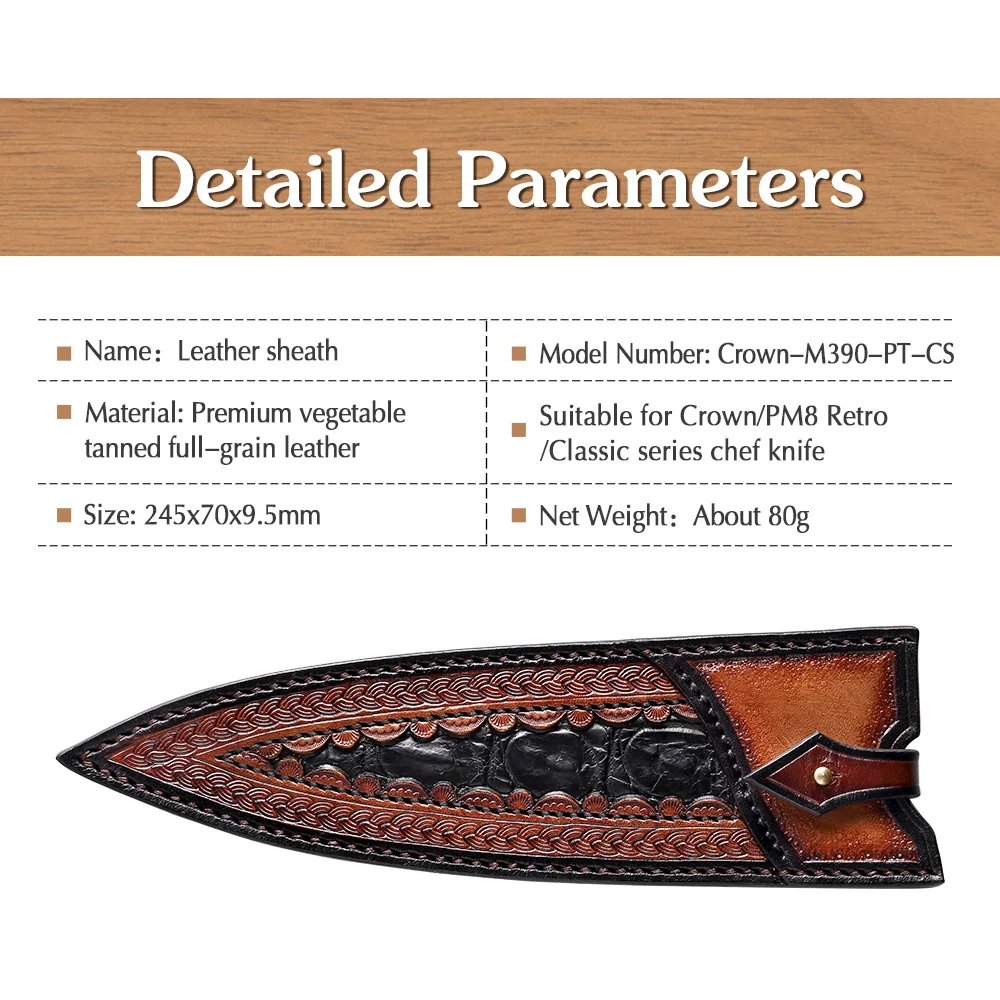 

Ножны для ножа HEZHEN из растительного дубления