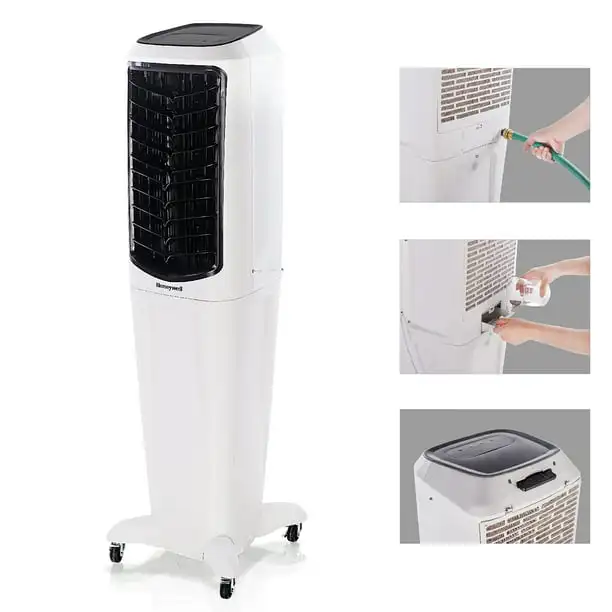

Evaporative Tower Cooler with Fan, Humidifier & Remote, White