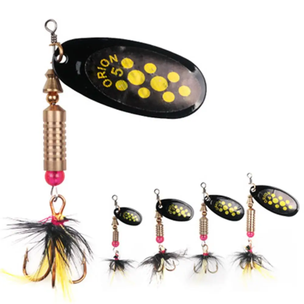 

1Pc Hot Portable Metal Sequins Fishing Lure Crank Bait Treble Hook Spoon Spinner