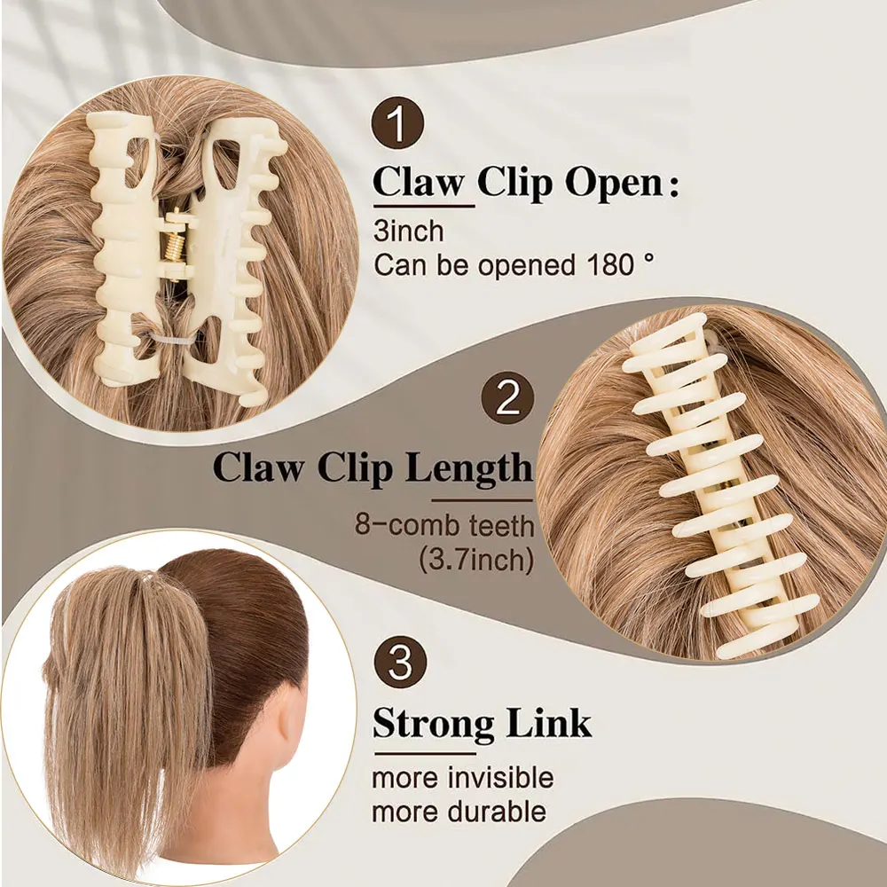 Шиньон для конского хвоста Benehair пушистый шиньон заколка в пучок прямые волосы 12