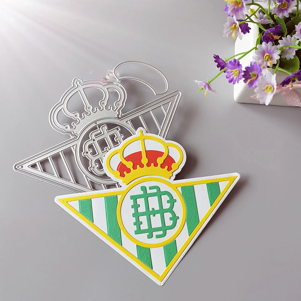 

Beautiful football team logo die-cutting dies scrapbook decoration embossed photo album decoration card making DIY crafts