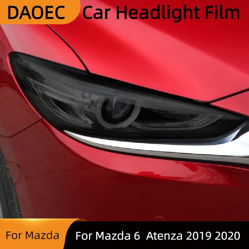 

For Mazda 6 Atenza 2019 2020 Car Headlight Protection Tint Film Smoke Black Transparent TPU Sticker Accessories