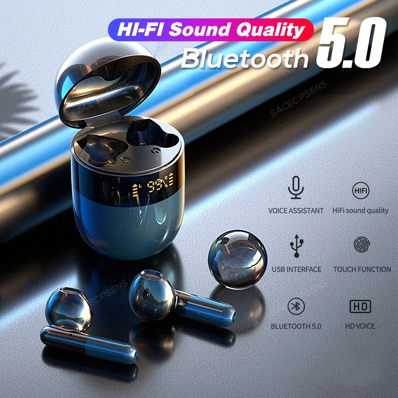 

Беспроводные наушники, спортивные наушники Bluetooth 5,0, водонепроницаемые Hi-Fi наушники с шумоподавлением, беспроводное качество звука, 24 часа в...