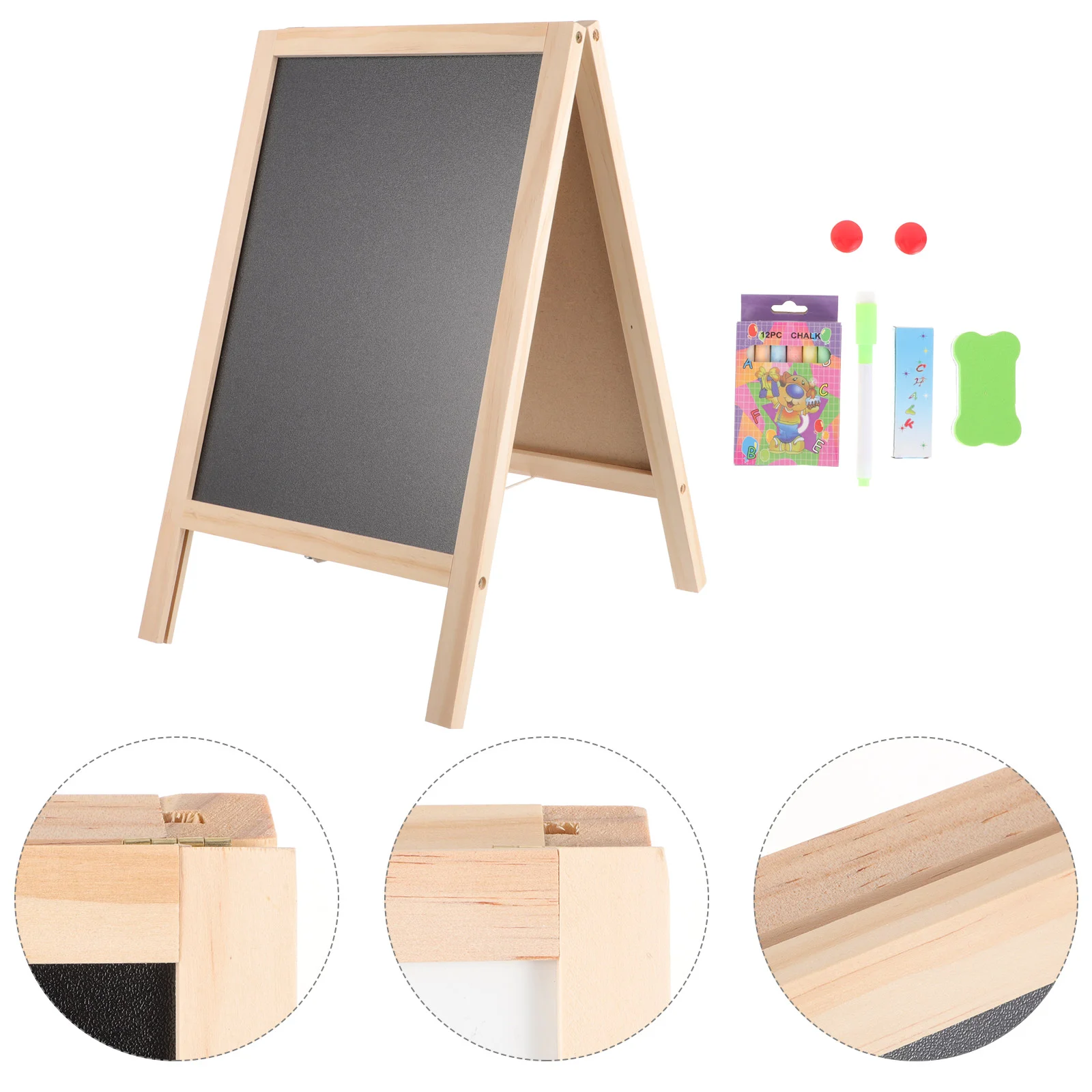 

Practical Answer Whiteboard Kids Writing Pad Freestanding Chalk Reusable Erasable Multi-function Mini Chalkboard