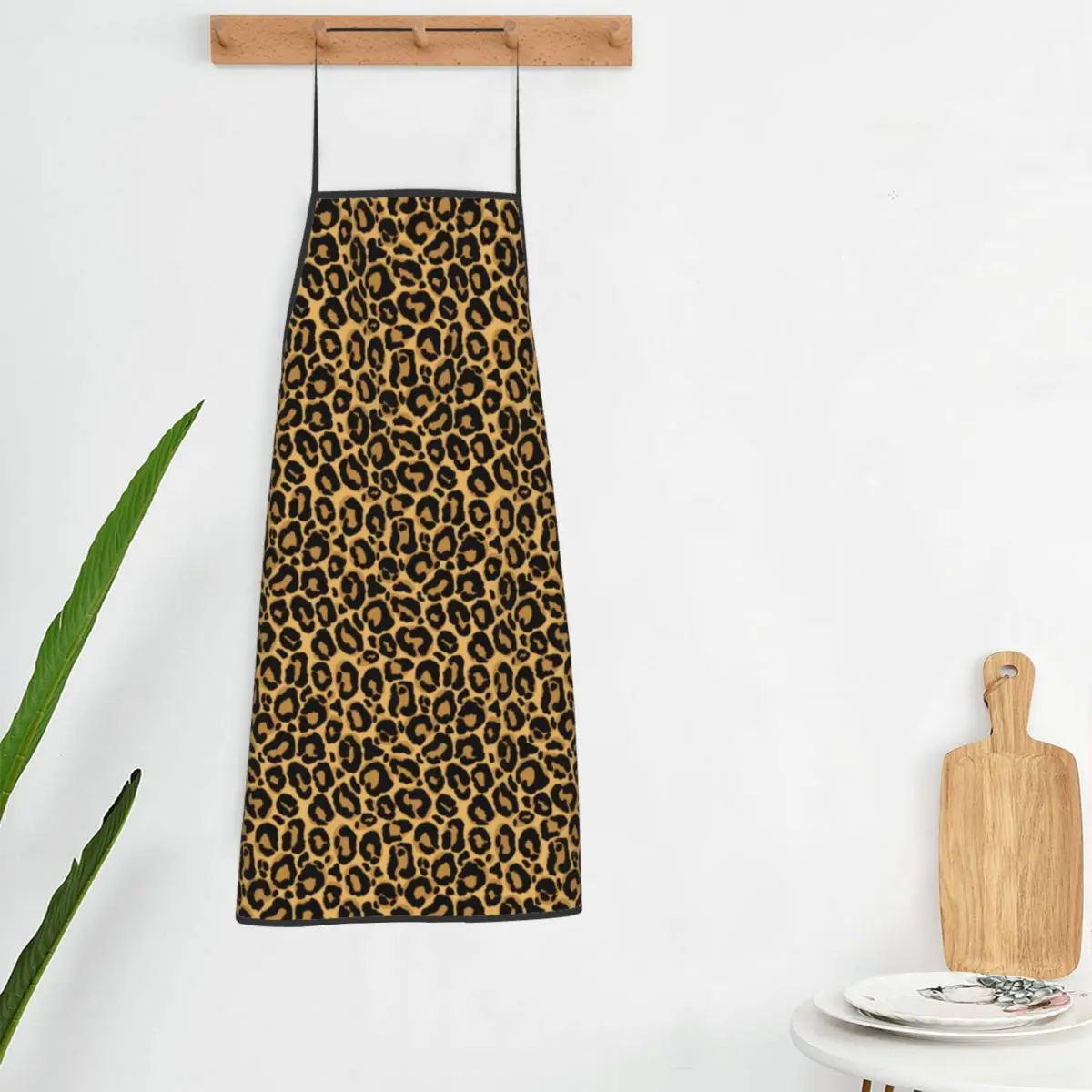 

Cheetah Brown Orange Apron Leopard Pattern Animal Print Cleaning Kitchen Accessories Barbecue Barber Aprons without Pocket