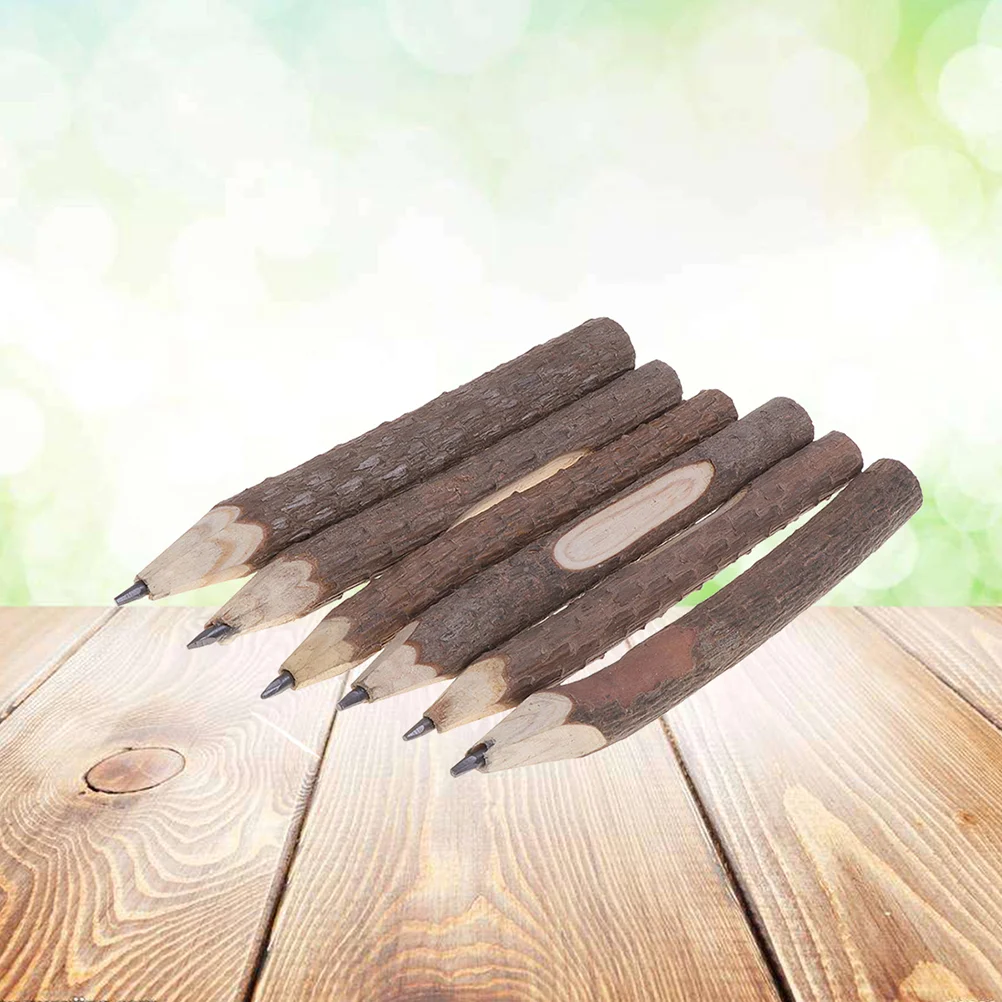 

15PCS 13cm Retro Bark Pencils Wooden Tree Rustic Twig Pencils Gifts for Kids Children