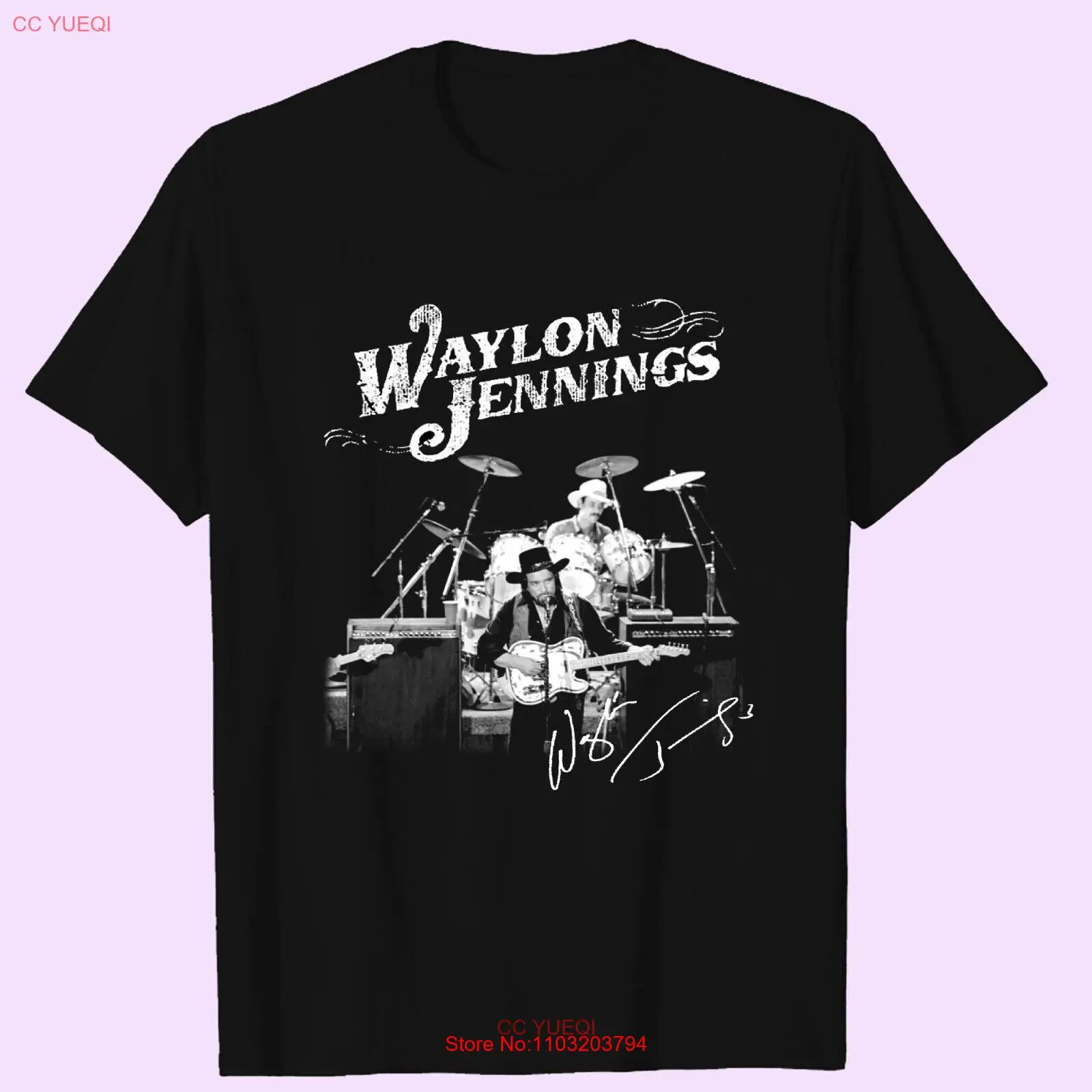 Waylon Jennings подарок для фанатов унисекс рубашка всех размеров 1V1535