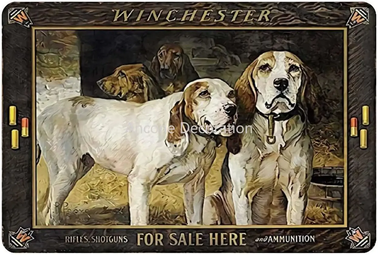

Winchester for Sale Here Metal Tin Sign, Vintage Plaque Poster Garage Bar Home Wall Decor 8 X 12 Inches