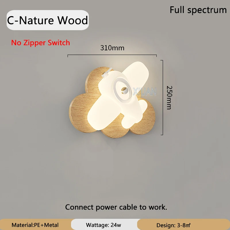 

Настенная лампа XIUAN в виде самолета из массива ореха