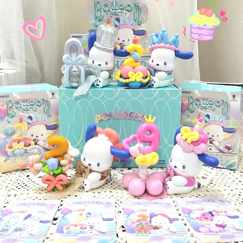 MINISO Pochacco Воздушный Шар Rave Party Series Слепая Коробка Автомобиль Декоративная Игрушка