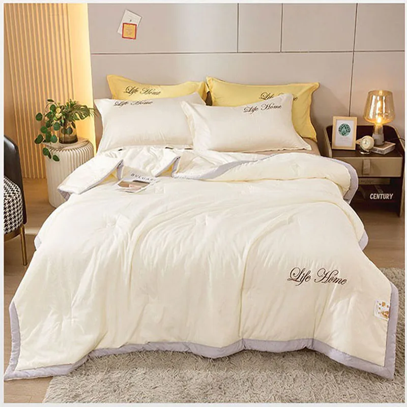 

Summer Quilt Blanket Air Condition Comforter Single Double Queen King Bed Quilted Bedspread Solid Color Thin Quilts Bed Cover