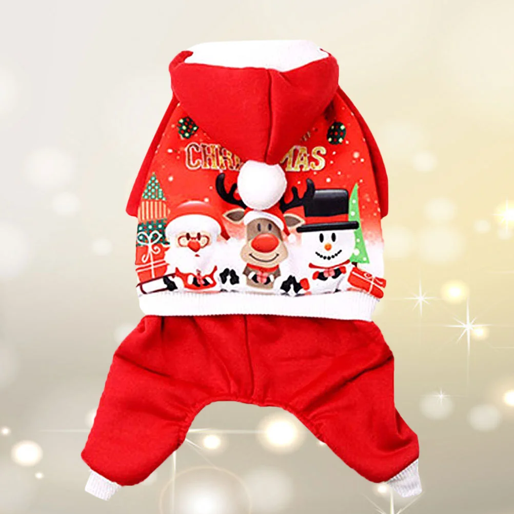 

Dog Hoodie Christmas Clothes Winter Outfits Puppy Pet Outfit Party Costume Cat Costumes Xmashoodies Newsanta Claus Warm Dogs