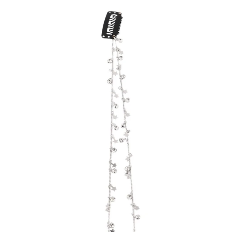 

Shiny Star Tassel Braided Hair Chain Jewelry Women Hiphop Hair Extension Chain Clip Accessories